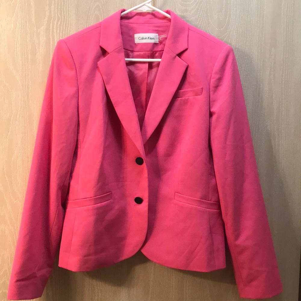 Size 12 pink Calvin Klein blazer